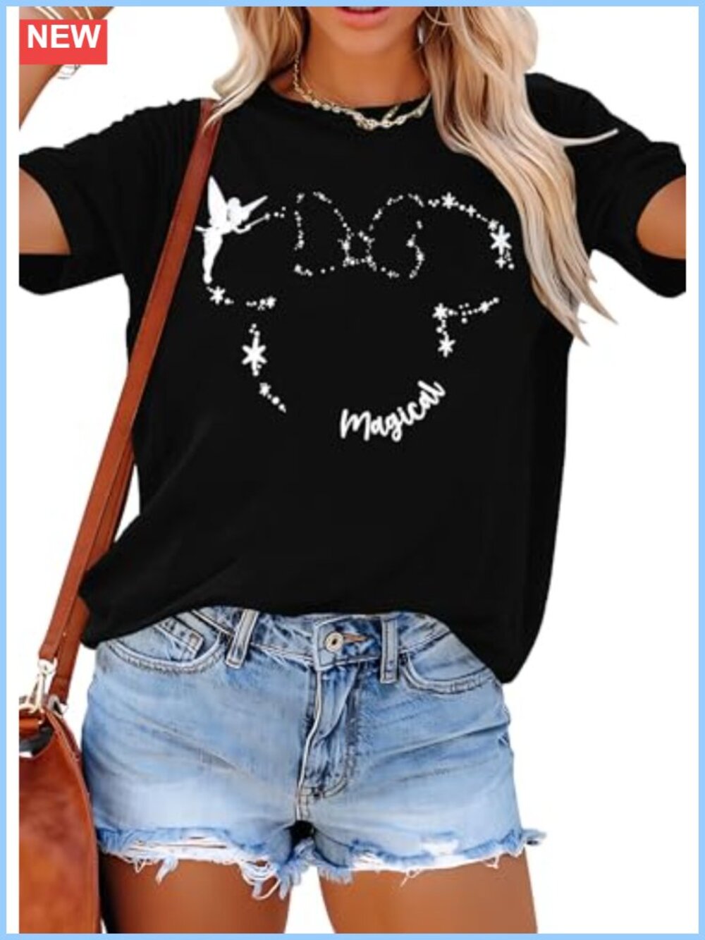 Women's Believe in Magic Graphic Tee Crew Neck Short Sleeve T-Shirt